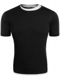 Men’s T-Shirts Short Sleeve O-Neck Patchwork Casual Tops