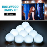 Mirror Lights, BASEIN Hollywood Vanity Mirror Lights, LED Make Up Lights with 10 Bulbs, 3 Light Modes and 10 Adjustable Brightness for Make Up Mirror, Dressing Table.