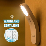 Neporal Wireless Closet Light Rechargeable with PIR Sensor LED Indoor Motion Sensor Light 1800mAh Night Light with Dusk to Dawn Photocell Sensor for Cupborad Kitchen Stairway Bedroom Wardrobe