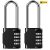 ONUEMP Combination Lock, 2 Pack Long Padlock Locker Locks, Weather Proof Heavy Duty Lock with 4-Digit Smooth Dial for School Gym, Outdoor, Garden Gate, Cabinets, Toolbox, Case – Black