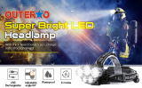 OUTERDO Rechargeable Head Torch,LED Headlamp