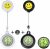 Pcs2 Unisex Luminous Nurse Fob Watch Glow with Whole Dial & Pointer, Retractable Digital + 1 Extra Battery Pocket Watch, Cheerful Smile Face Clip on Pocket Brooch Watches Doctors Nurses Gift