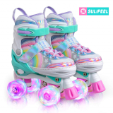 Rainbow Adjustable Roller Skates for Girls