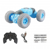 Remote Control Stunt Toy Car, 2.4G Gesture Sensing Remote Control Stunt Car with Four-Wheel Drive, Off-Road & Sports Status, Children Gift (Blue)