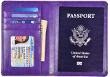 RFID Blocking Travel PU Leather Passport Wallet Cover