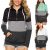 Rikay Sale Hoodies Womens Casual Patchwork Hoodie Sweatshirt Ladies Pullover Blouse Plus Size S-XXL.