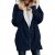 Rikay Womens Fashion Faux Fleece Zip Up Coat Outerwear Soft Warm Long Jackets Ladies Front Open Cardigan Plus Size S-5XL