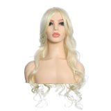 Runsabay Womens Fashion Natural Full Long Curl Light Blonde Wig for Cosplay Party Wigs(Light Blonde)