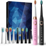 Sboly 2 Sonic Electric Toothbrushes 5 Modes 8 Brush Heads