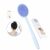 Silicone Body Brush Bath Shower Cleaning Scrubber with Ultra-soft Bristles and Long Handle, BLUE.