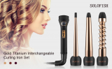 SOLOFISH Hair Curler Waves 5 in 1 Professional Curling Wand Tong Iron Set Fast Heated 80-230°C LCD Temproture Control with 9-32mm Interchangeable PTC Ceramic Barrels for Long&Short Hairstyle UK Plug