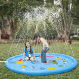 Sprinkle and Splash Play Mat, 170 cm /68″ Water Splash Pad Outdoor Water Sprinkler Pool Sprinkler for kids Garden Outdoor Water Toys Fun for Toddler Boys Girls Kids Garden Summer Party Sprinkler Toy