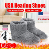 SSUPLYMY Christmas Boot Men Women Winter Plush Elactric Interface Hiding Washable USB Charger Shoes