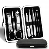 Suzaku 8PCS Nail Art Manicure Tools Set Nails Clipper Scissors Manicure Kit Nail Scissors