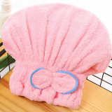 Suzaku Practical Water Absorption Dry Hair Cap Bow Decoration Home Bathroom Accessories Shower Caps