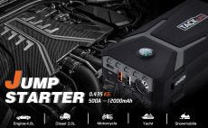 TACKLIFE Mini Jump Starter T8 MIX – 500A Peak Current, 12V, Jump pack (up to 4.0L Gas, 2.0L Diesel), 12000mAh Type-C Input car battery booster, Dual Charging Ports, LED Flashlight
