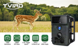 Trail Camera 16MP 1080P Tvird Wildlife Camera No Glow Night Vision Motion Activated 2S Trigger Speed 42PCS IR LED for Wildlife Monitoring