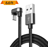 USB C Charger Cable 1M/2M,ROCK Type C Charging Nylon Braided Game Cord