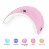 UV Gel Nail Lamp Pink Gel Polish Dryer Machine 36W Fast Curing Led Gel Nail Lamp for Fingernail Toenail UV Led Lamp with 3 Timer 30s/60s/90s-Mobray (Pink)