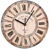 Vintage wooden clock decoration