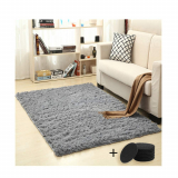 Wanshop® Modern Shaggy Carpet Soft Plush Area Rugs Anti-Slip Rugs for Bedroom Sofa Living Room Area Rugs (80x160cm, F)