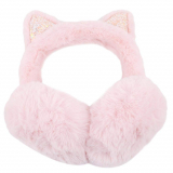 Wergem Women Cartoon Cat Ears Design Windproof Warm Adjustable Earmuffs Earmuffs