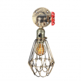 Wire Cage Plug in Wall Light