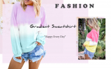 Womens Casual Colorblock Sweatshirt