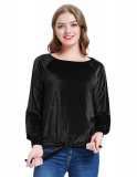 Women’s Stylish Scoop Neck Casual Long Raglan Sleeves