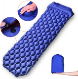 YUECHAO Self-inflating Camping Mat With Pillow, Ultralight Folding Sleeping Pad, Compact and Moistureproof, Compatible with Hammock and Tent Great for Camping Traveling Single.