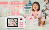 ZEEPIN Kids Camera, Children Camera 1080P HD 8.0MP Front and Rear Lens 2.4″ LCD Screen with TF Card 16G for Girls.