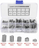 Zyyini Thread Repair Insert, 100pcs M6 Stainless Steel Coiled Wire Helical Screw Thread Inserts Set